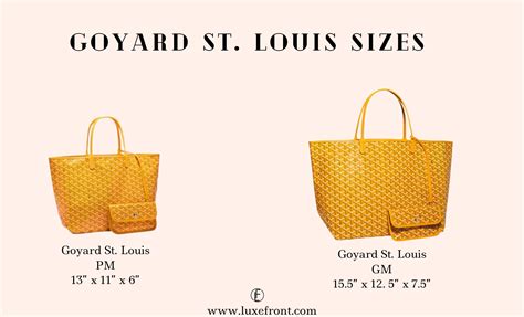 goyard original color|Goyard tote bag size comparison.